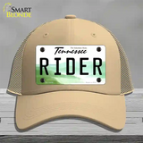 Rider Tennessee Novelty License Plate Hat Mesh / Khaki