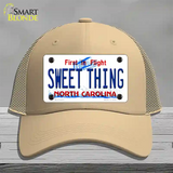 Sweet Thing North Carolina Novelty License Plate Hat Mesh / Khaki