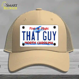 That Guy North Carolina Novelty License Plate Hat Mesh / Khaki