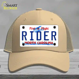 Rider North Carolina Novelty License Plate Hat Mesh / Khaki