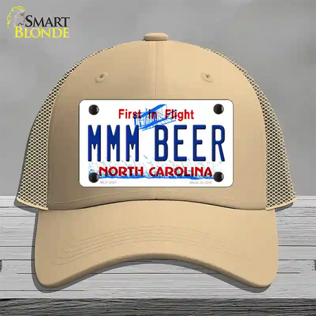 MMM Beer North Carolina Novelty License Plate Hat Mesh / Khaki