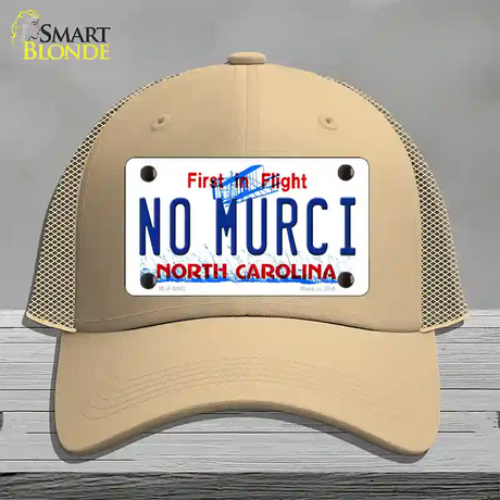 No Murci North Carolina Novelty License Plate Hat Mesh / Khaki