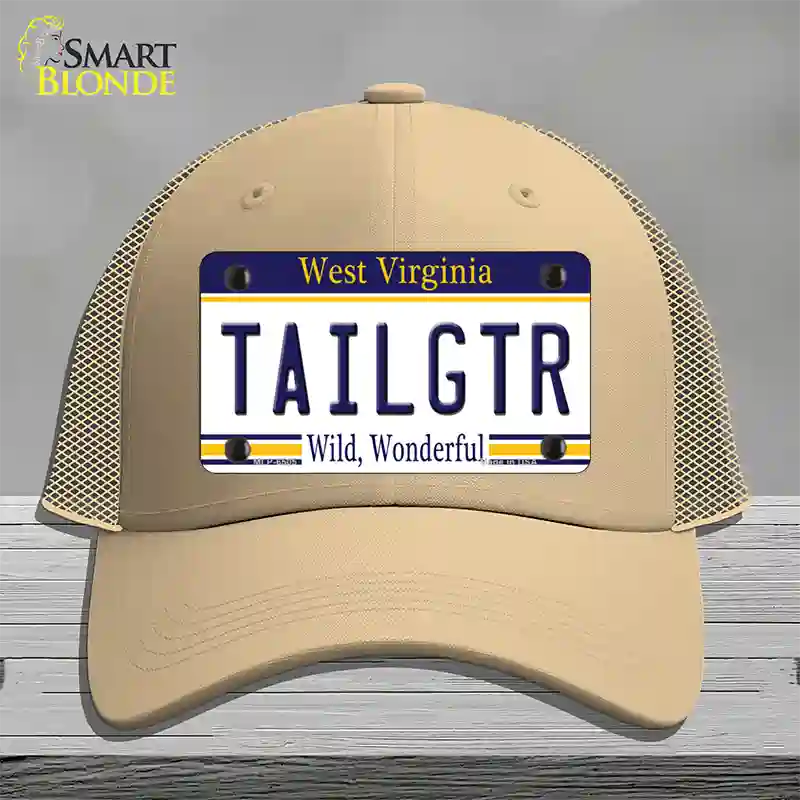 Tailgtr West Virginia Novelty License Plate Hat Mesh / Khaki