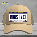 Moms Taxi West Virginia Novelty License Plate Hat Mesh / Khaki