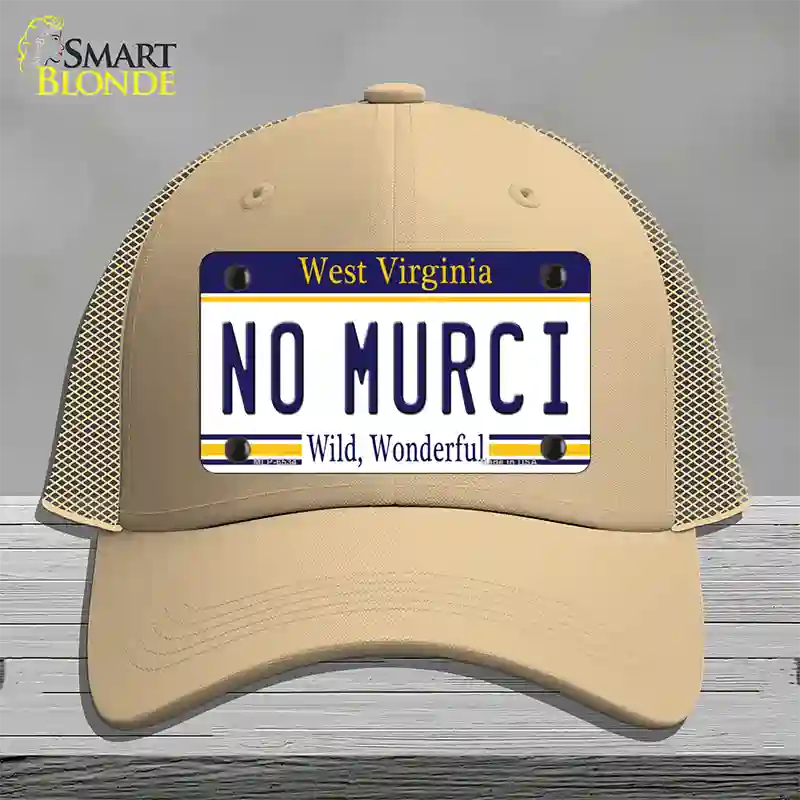 No Murci West Virginia Novelty License Plate Hat Mesh / Khaki