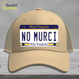 No Murci West Virginia Novelty License Plate Hat Mesh / Khaki