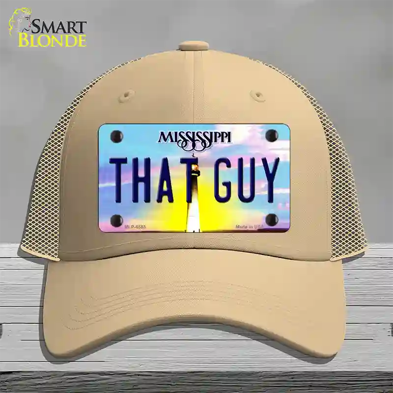 That Guy Mississippi Novelty License Plate Hat Mesh / Khaki