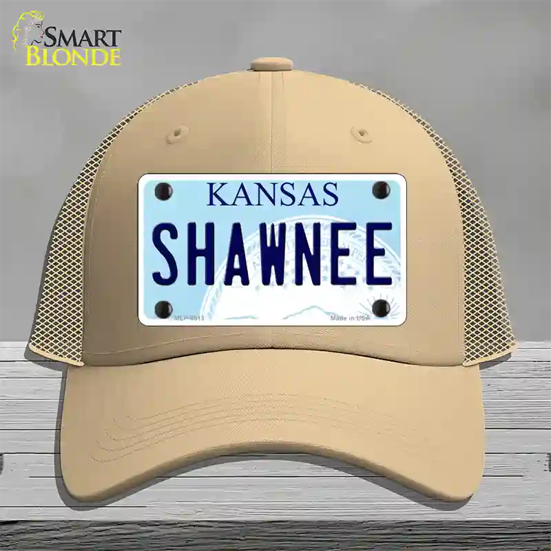 Shawnee Kansas Novelty License Plate Hat Mesh / Khaki