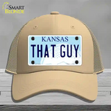 That Guy Kansas Novelty License Plate Hat Mesh / Khaki