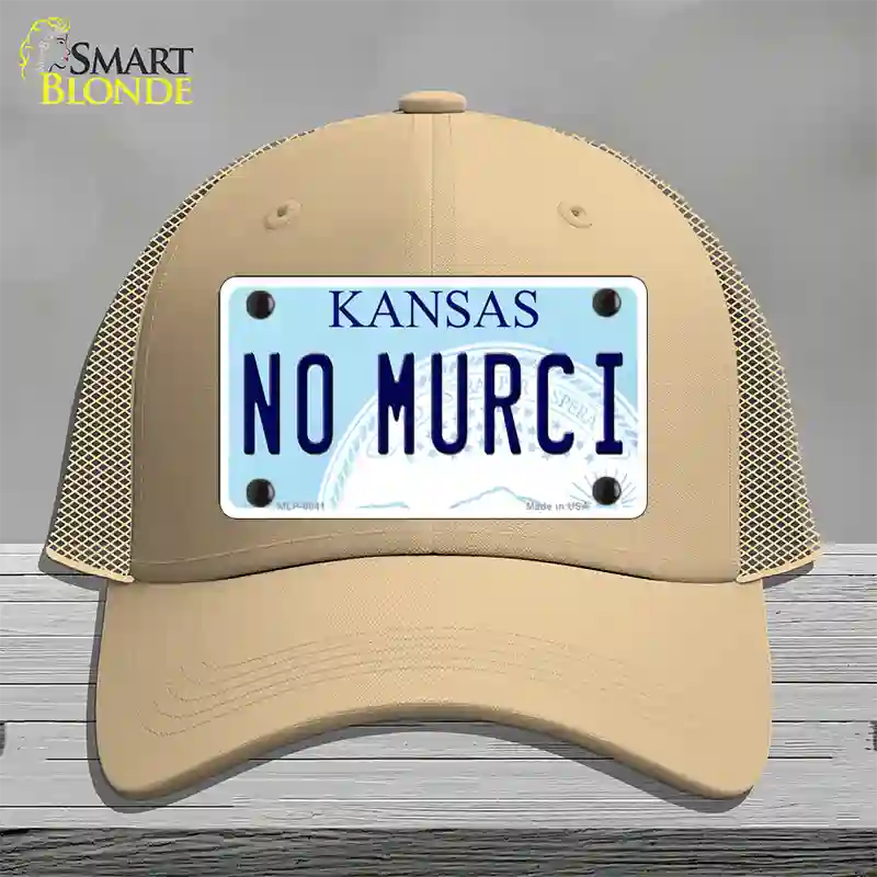 No Murci Kansas Novelty License Plate Hat Mesh / Khaki