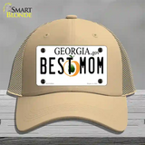 Best Mom Georgia Novelty License Plate Hat Mesh / Khaki