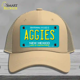 Aggies New Mexico Novelty License Plate Hat Mesh / Khaki