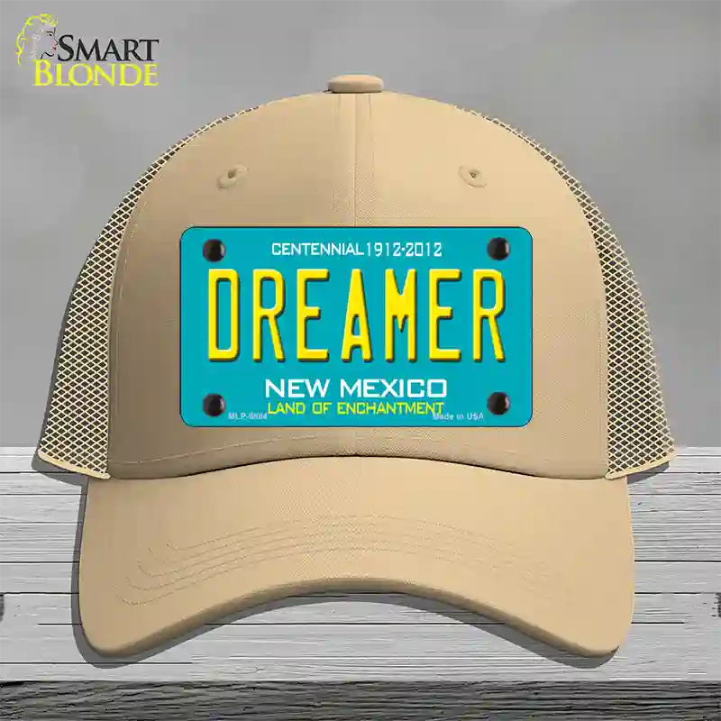 Dreamer New Mexico Novelty License Plate Hat Mesh / Khaki