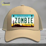 Zombie Arizona Novelty License Plate Hat Mesh / Khaki