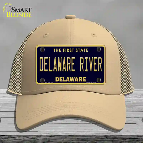 Delaware River Delaware Novelty License Plate Hat Mesh / Khaki