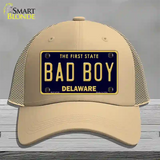 Bad Boy Delaware Novelty License Plate Hat Mesh / Khaki