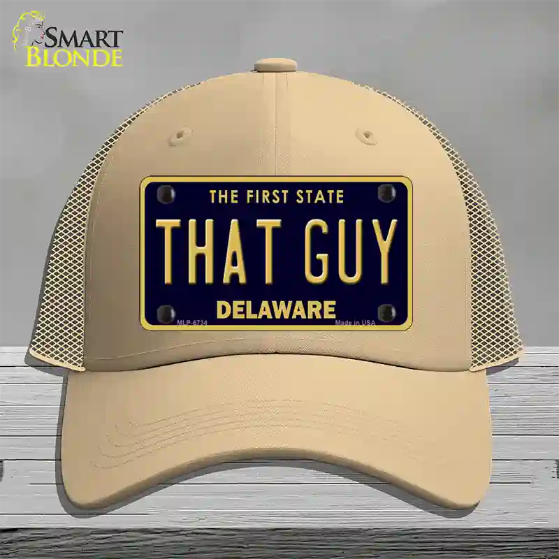 That Guy Delaware Novelty License Plate Hat Mesh / Khaki