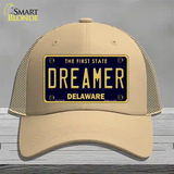 Dreamer Delaware Novelty License Plate Hat Mesh / Khaki