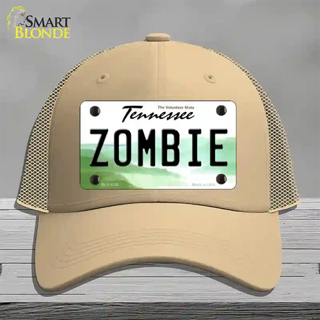 Zombie Tennessee Novelty License Plate Hat Mesh / Khaki