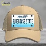 Bluegrass State Kentucky Novelty License Plate Hat Mesh / Khaki