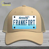 Frankfort Kentucky Novelty License Plate Hat Mesh / Khaki