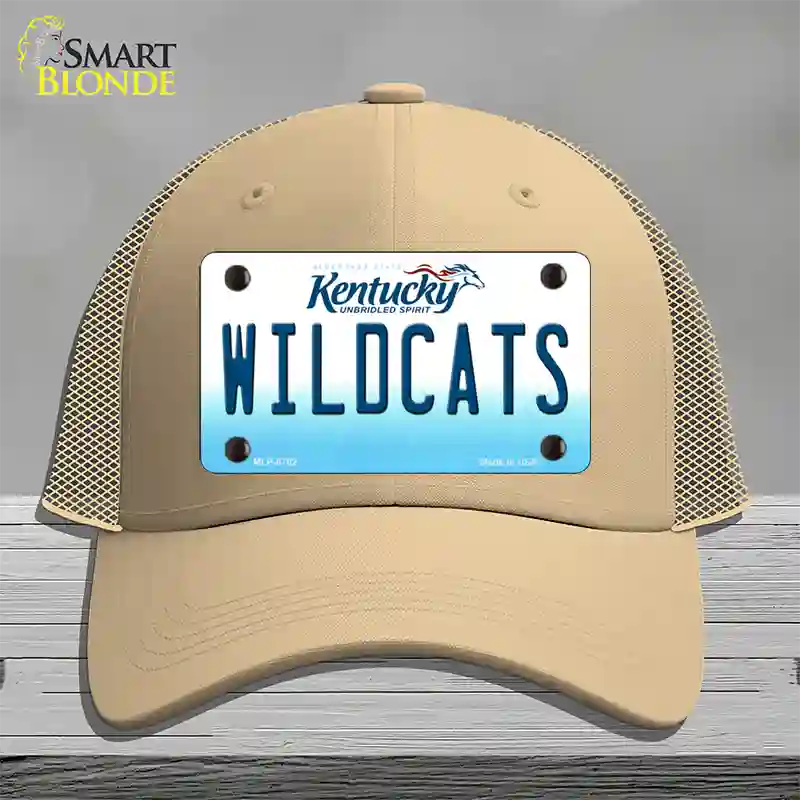 Wildcats Kentucky Novelty License Plate Hat Mesh / Khaki