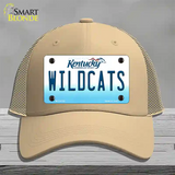 Wildcats Kentucky Novelty License Plate Hat Mesh / Khaki