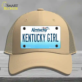 Kentucky Girl Kentucky Novelty License Plate Hat Mesh / Khaki