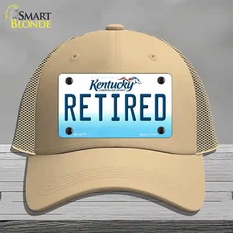 Retired Kentucky Novelty License Plate Hat Mesh / Khaki