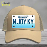 N Joy Kentucky Novelty License Plate Hat Mesh / Khaki