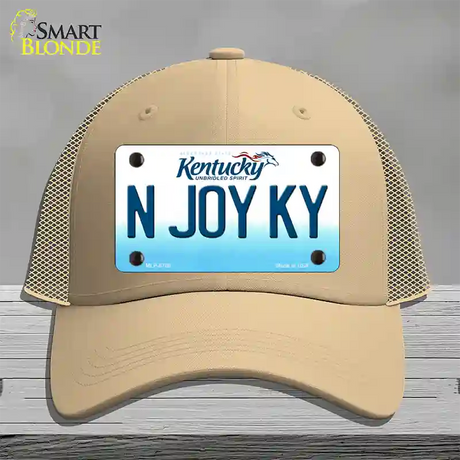 N Joy Kentucky Novelty License Plate Hat Mesh / Khaki