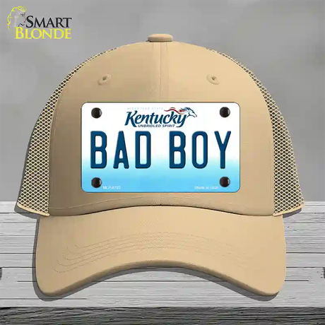 Bad Boy Kentucky Novelty License Plate Hat Mesh / Khaki