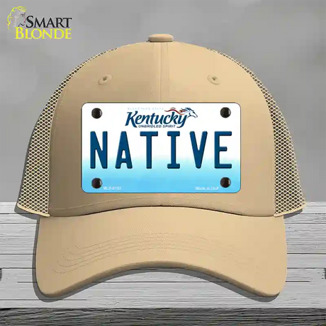 Native Kentucky Novelty License Plate Hat Mesh / Khaki