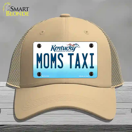 Moms Taxi Kentucky Novelty License Plate Hat Mesh / Khaki