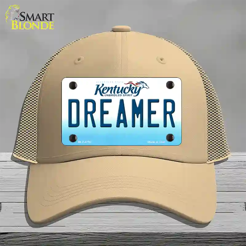 Dreamer Kentucky Novelty License Plate Hat Mesh / Khaki