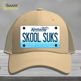 Skool Suks Kentucky Novelty License Plate Hat Mesh / Khaki