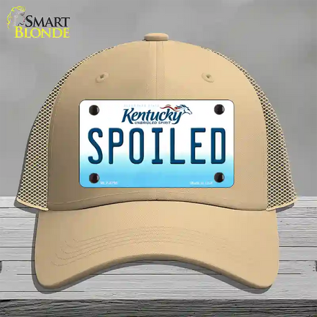 Spoiled Kentucky Novelty License Plate Hat Mesh / Khaki