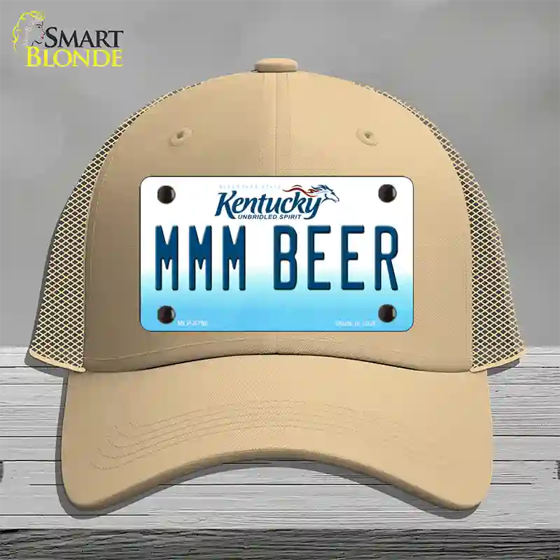 MMM Beer Kentucky Novelty License Plate Hat Mesh / Khaki