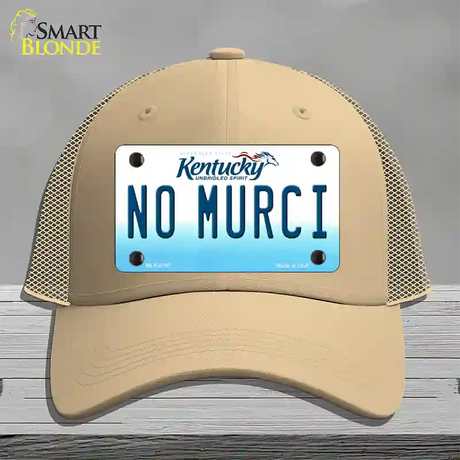 No Murci Kentucky Novelty License Plate Hat Mesh / Khaki