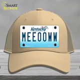 Meeooww Kentucky Novelty License Plate Hat Mesh / Khaki