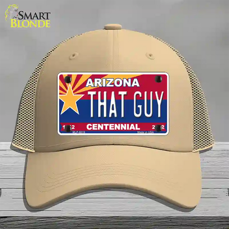 Arizona Centennial That Guy Novelty License Plate Hat Mesh / Khaki