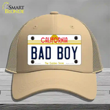 Bad Boy California Novelty License Plate Hat Mesh / Khaki