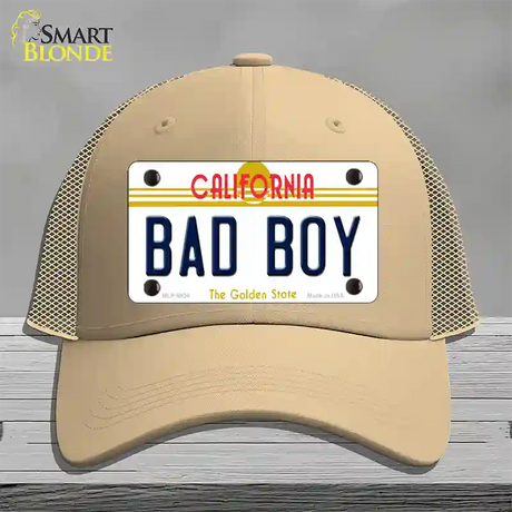 Bad Boy California Novelty License Plate Hat Mesh / Khaki