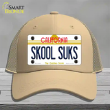 Skool Suks California Novelty License Plate Hat Mesh / Khaki