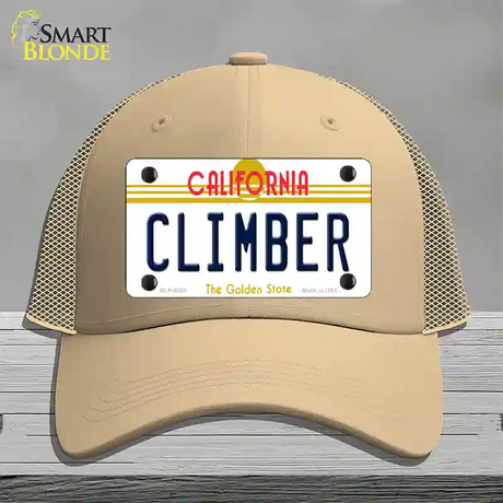 Climber California Novelty License Plate Hat Mesh / Khaki