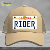 Rider California Novelty License Plate Hat Mesh / Khaki