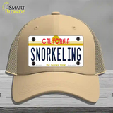 Snorkeling California Novelty License Plate Hat Mesh / Khaki