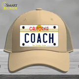 Coach California Novelty License Plate Hat Mesh / Khaki