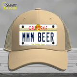 MMM Beer California Novelty License Plate Hat Mesh / Khaki