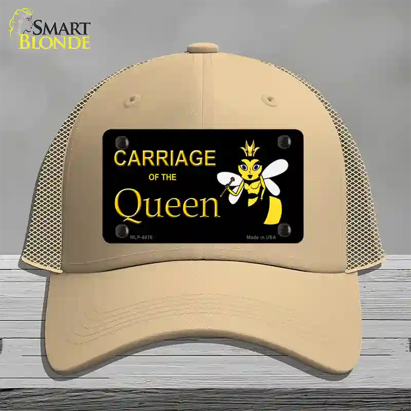 Carriage Of Queen Bee Novelty License Plate Hat Mesh / Khaki